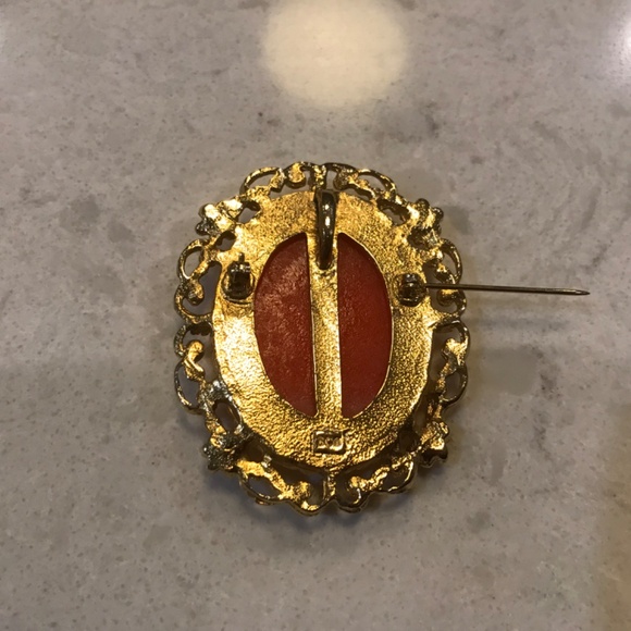 Sarah Cov unique vintage mother & child cameo brooch / pendant - Picture 10 of 10